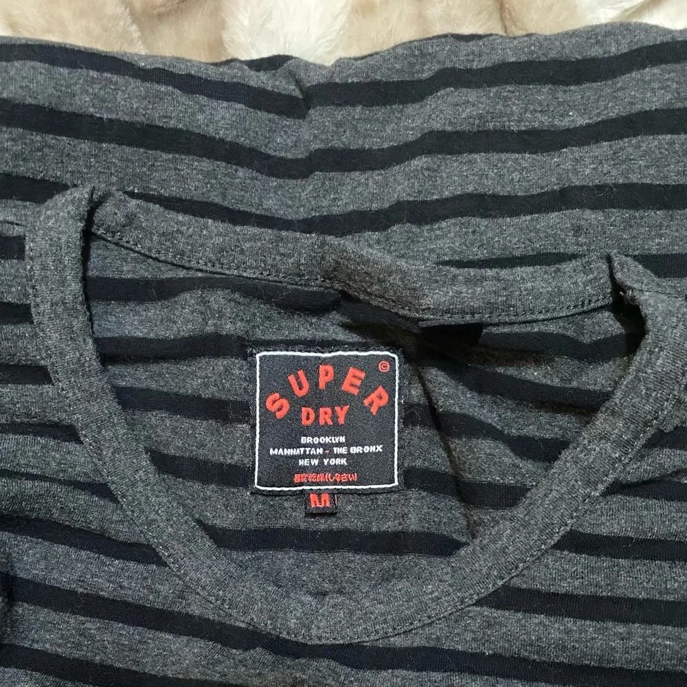 SUPERDRY long sleeve striped mini dress - Picture 7 of 9